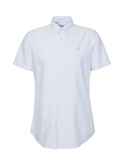Barbour® Blue Striped Oxtown Short Sleeve Tailored Shirt - Image 6 of 7
