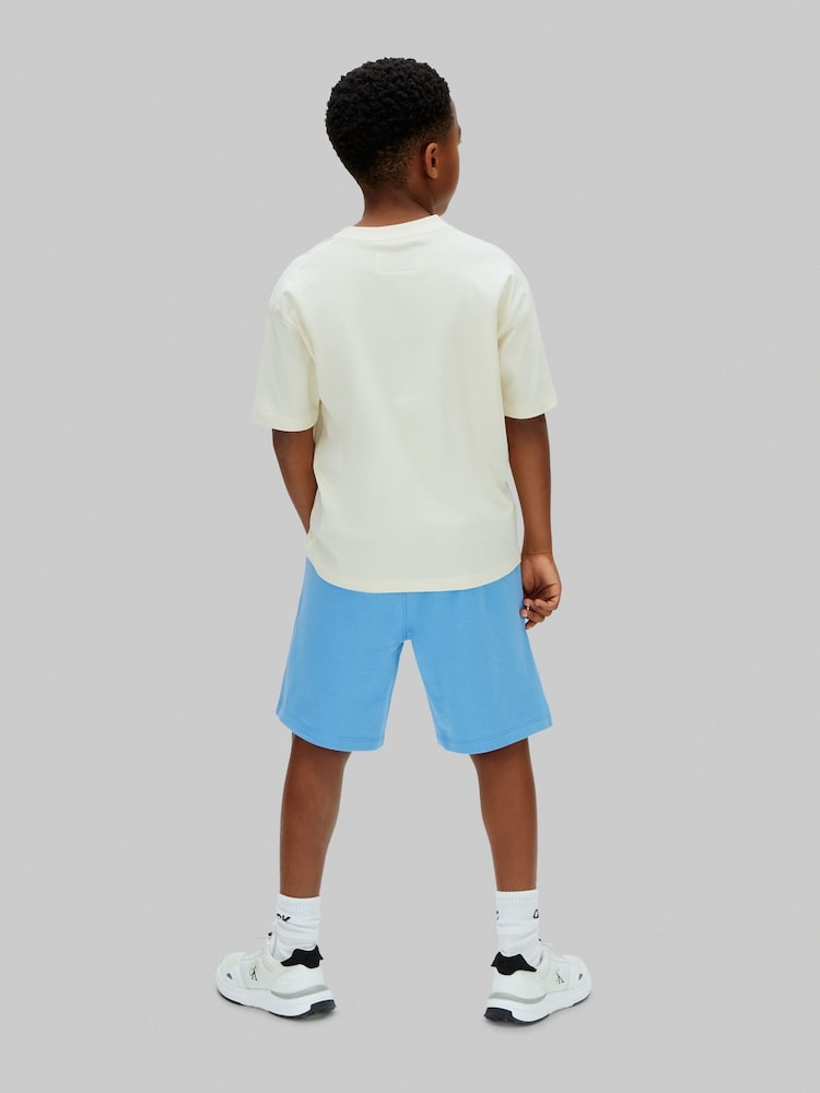 Calvin Klein Blue Denim Cargo Shorts - Image 2 of 4