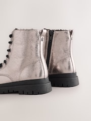 Pewter Wide Fit (G) Warm Lined Lace-Up Boots - Image 4 of 5