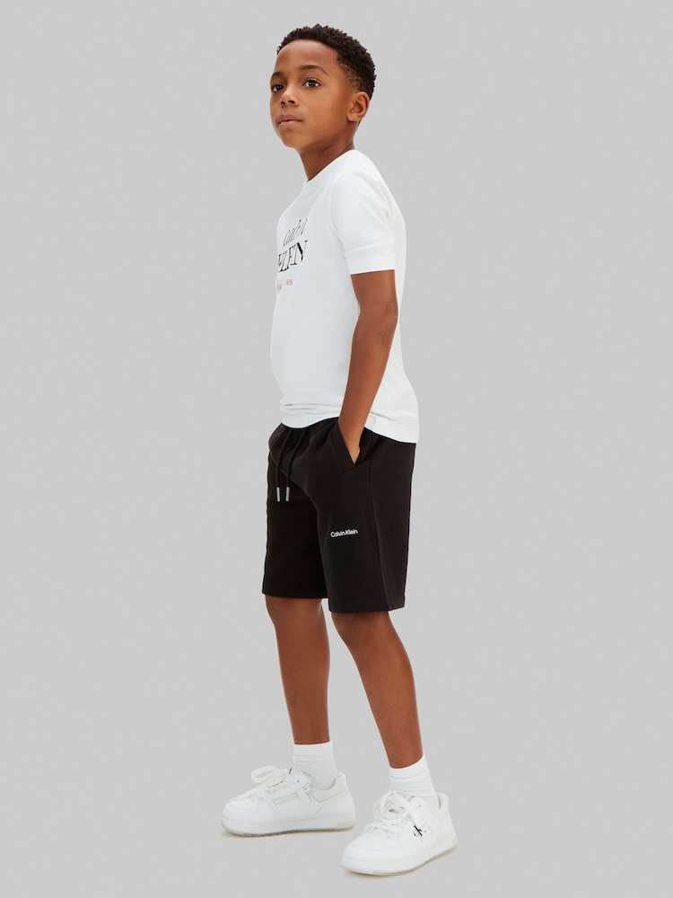 Calvin Klein Black Denim Cargo Shorts - Image 1 of 4 Calvin Klein Black Denim Cargo Shorts - Image 1 of 4