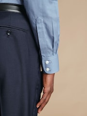 Charles Tyrwhitt Blue Slim Fit Non-Iron Puppytooth Shirt - Image 3 of 6