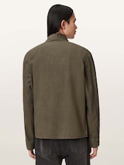 AllSaints Green Strand Long Sleeve Shirt - Image 4 of 6