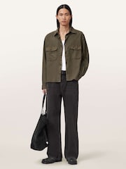 AllSaints Green Strand Long Sleeve Shirt - Image 5 of 6