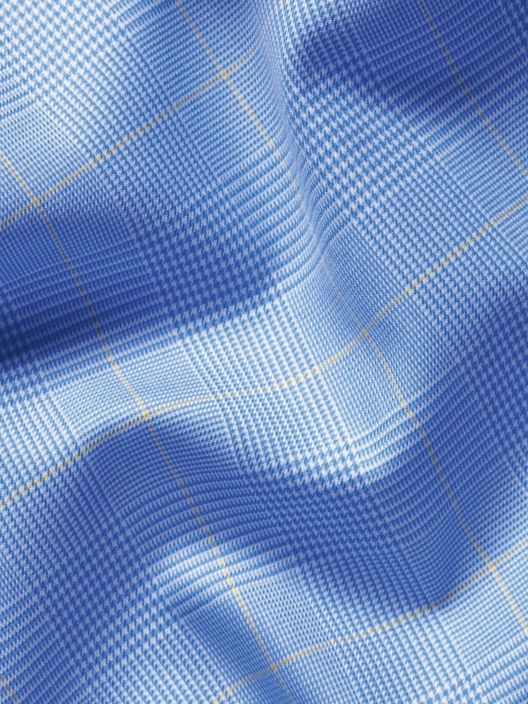 Charles Tyrwhitt Blue Slim Fit Non-Iron Prince of Wales Shirt - Image 6 of 6