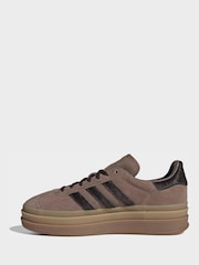 adidas Originals Brown Gazelle Bold Shoes - Image 2 of 10
