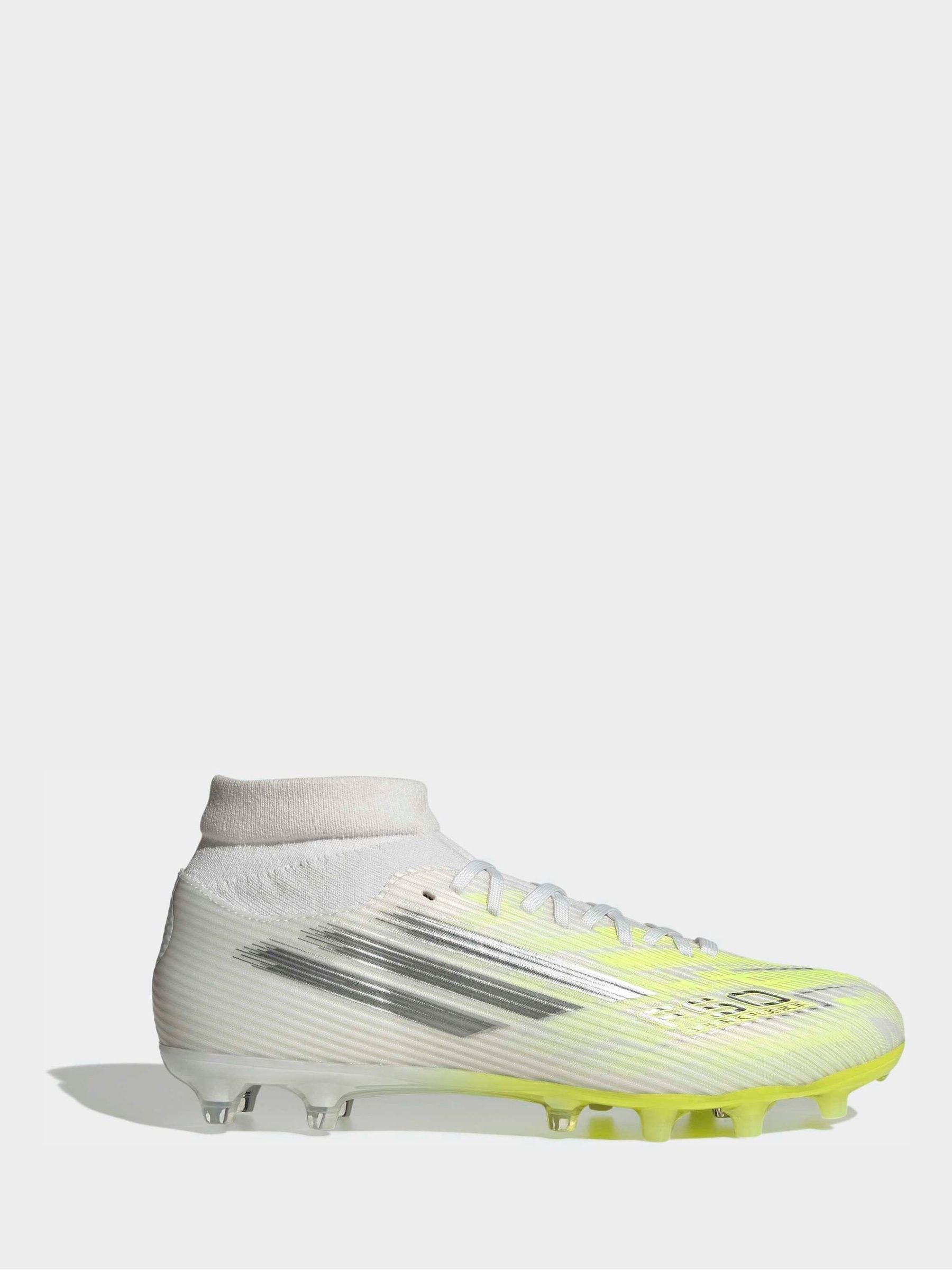 Buy adidas White F50 Sparkfusion League Mid Cut Firm Ground