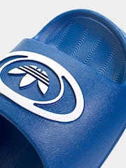 adidas Originals Blue Adilette Sandals - Image 10 of 10