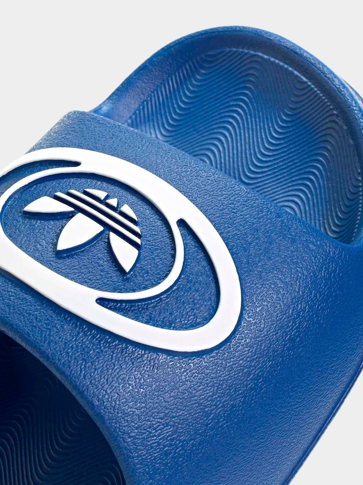 adidas Originals Blue Adilette Sandals - Image 10 of 10