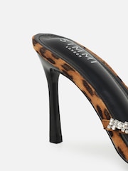 Simmi London Animal Keely Diamante Crossover Mules - Image 3 of 4
