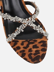 Simmi London Animal Keely Diamante Crossover Mules - Image 4 of 4