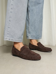 Simmi London Brown Colette Penny Loafers - Image 1 of 4