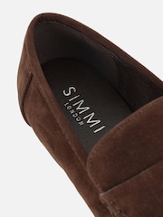 Simmi London Brown Colette Penny Loafers - Image 3 of 4