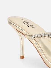 Simmi London Gold Lana Diamante Mules - Image 3 of 4