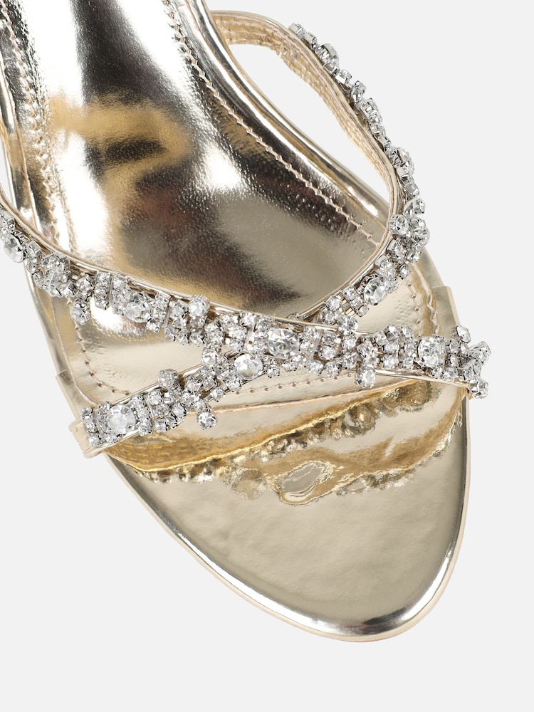 Simmi London Gold Lana Diamante Mules - Image 4 of 4 Simmi London Gold Lana Diamante Mules - Image 4 of 4