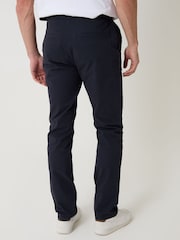 Threadbare Blue Cotton Blend Slim Fit Trousers - Image 2 of 4