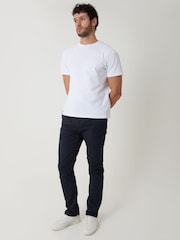 Threadbare Blue Cotton Blend Slim Fit Trousers - Image 3 of 4