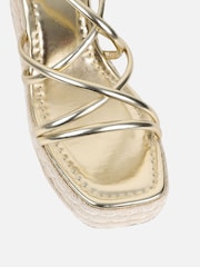 ذهبي - حذاء بكعب عريض Belise من Simmi London - صورة 3 من 4