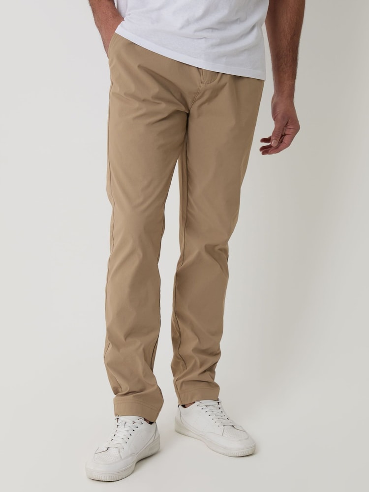 Threadbare Natural Slim Fit Stretch Trousers - Image 1 of 4