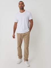 Threadbare Natural Slim Fit Stretch Trousers - Image 3 of 4
