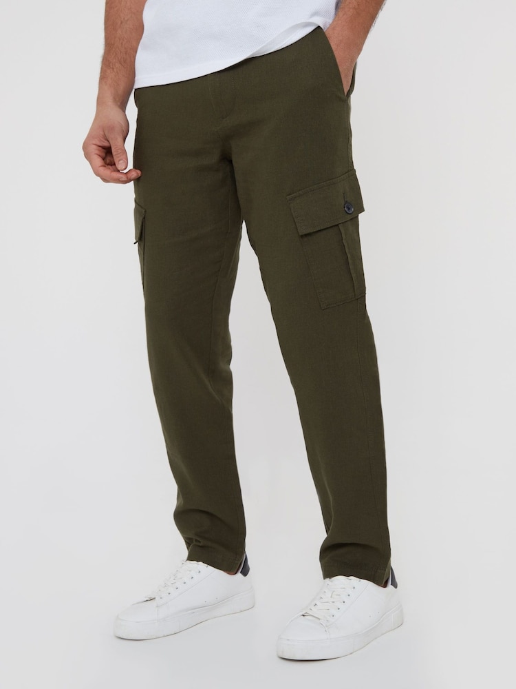 Threadbare 리넨 Blend 카고 팬츠 - 4의 이미지 1