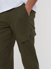 Threadbare 리넨 Blend 카고 팬츠 - 4의 이미지 3