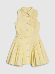 River Island Yellow 3D Flower Prom Dress - Image 1 of 4