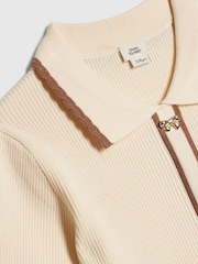 River Island Brown Polo Top & Suedette Skirt Set - Image 4 of 5