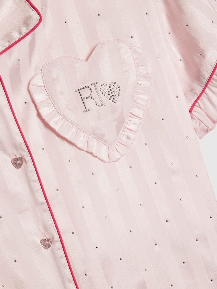 River Island Hotfix Satin Pyjamas - صورة 4 من 4