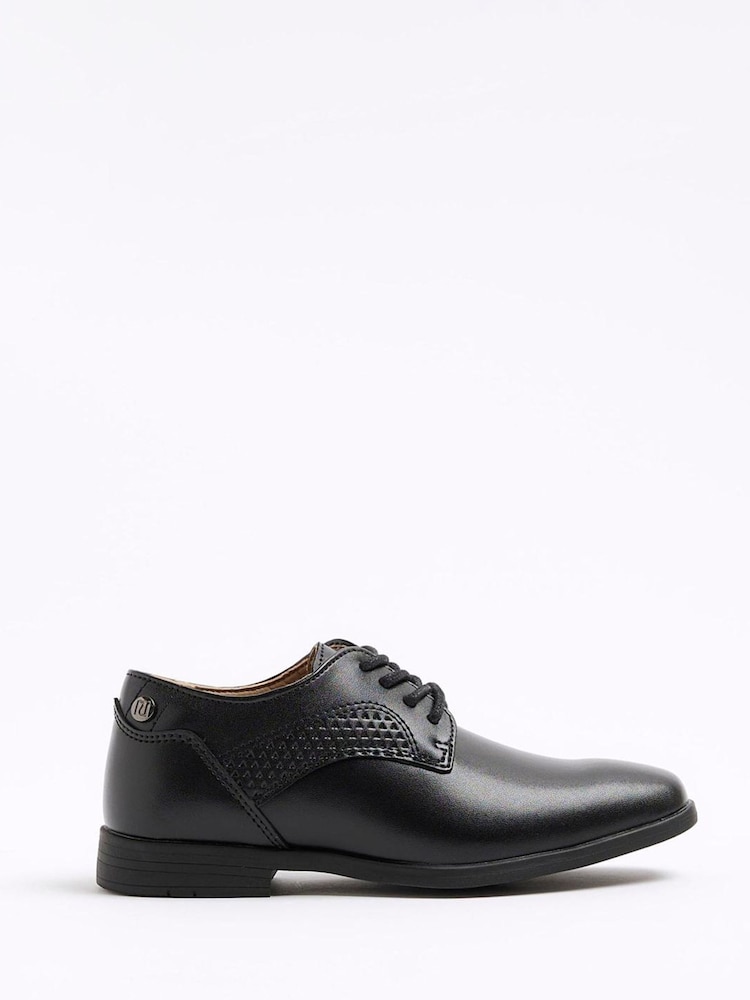 River Island Black Faux Leather Formal Lace up Shoes - Image 1 of 5 River Island Black Faux Leather Formal Lace up Shoes - Image 1 of 5