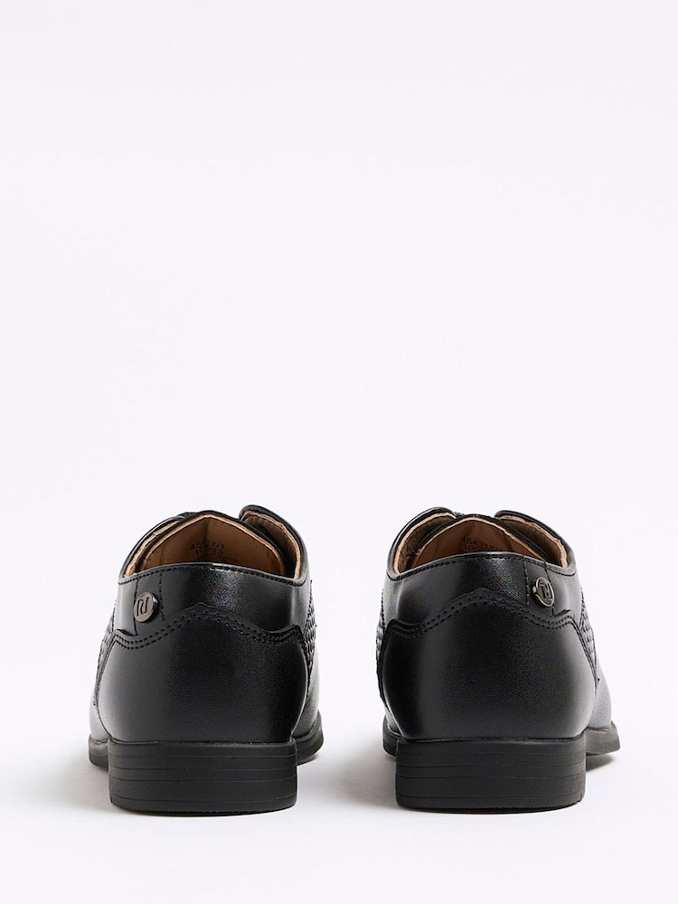 River Island Black Faux Leather Formal Lace up Shoes - Image 5 of 5 River Island Black Faux Leather Formal Lace up Shoes - Image 5 of 5