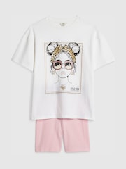 River Island Iconic T-Shirt & Cycle Shorts Set - Image 3 of 5