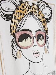 River Island Iconic T-Shirt & Cycle Shorts Set - Image 4 of 5