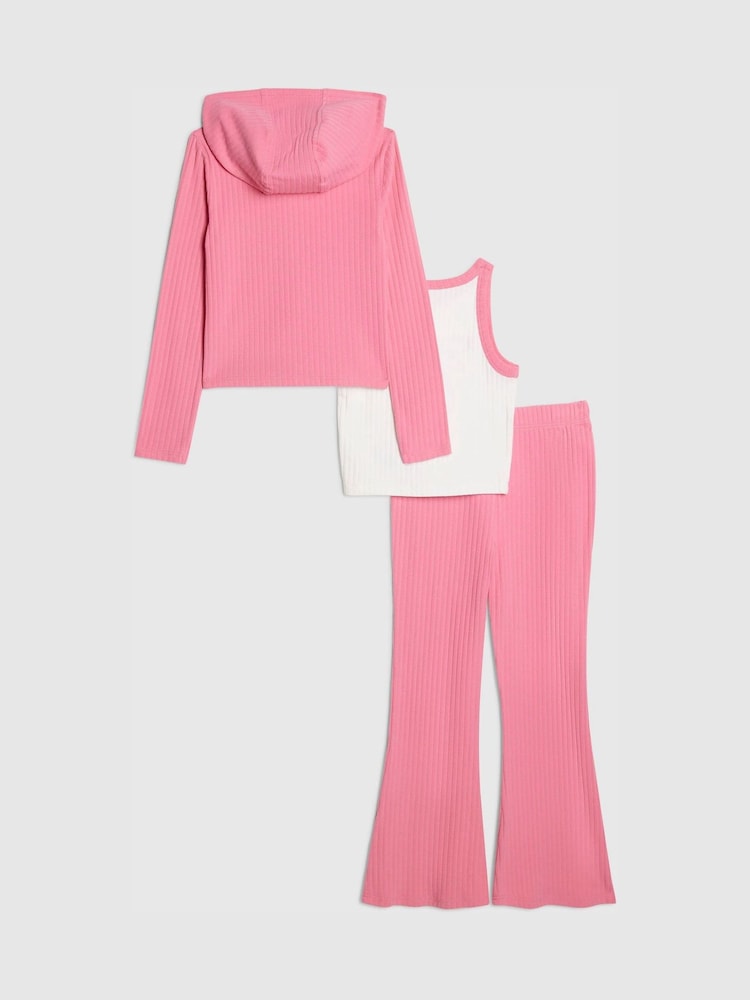 River Island Bow Tank Hoodie & Kickflare 3 Piece Set - Image 2 of 5