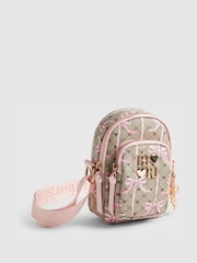 River Island Brown Bow Monogram Festival Crossbody Bag - Image 2 of 3
