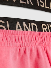 River Island Pink Logo Tank & Runner Short Set - Image 4 of 4