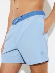 River Island Blue Colourblock Swim Shorts - Image 4 of 4