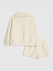River Island Cream Collar Sweatshirt & Runner Shorts Set - Image 2 of 5