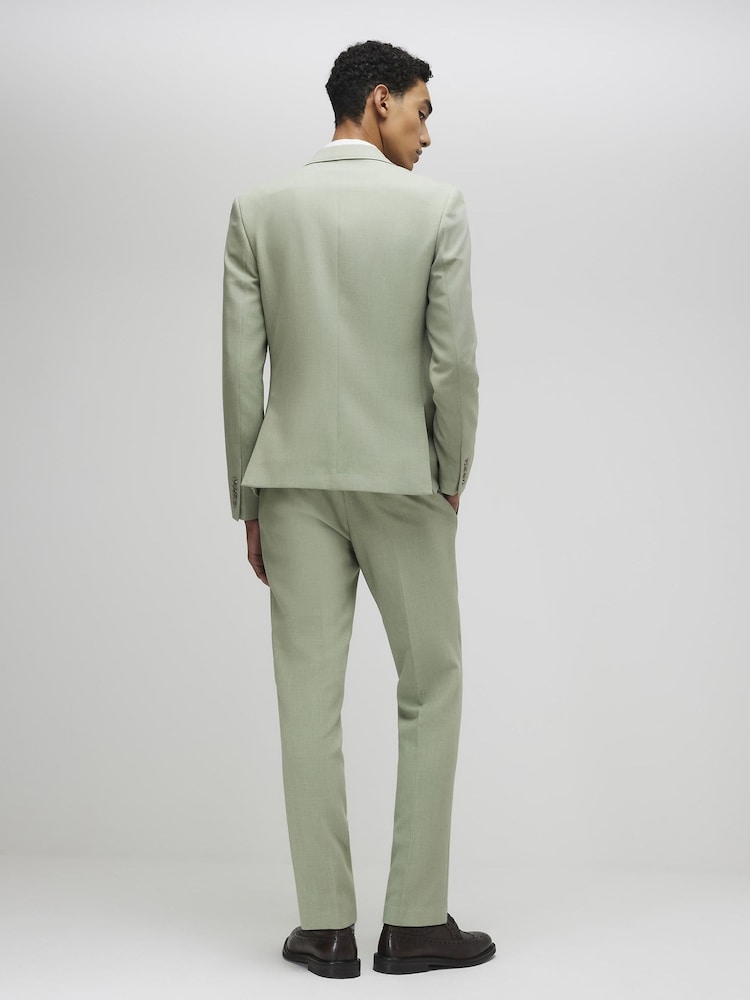 River Island Green Skinny Suit Trousers - Image 2 of 4
