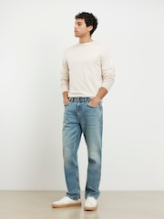River Island Blue Straight Fit Jeans - Image 1 of 4