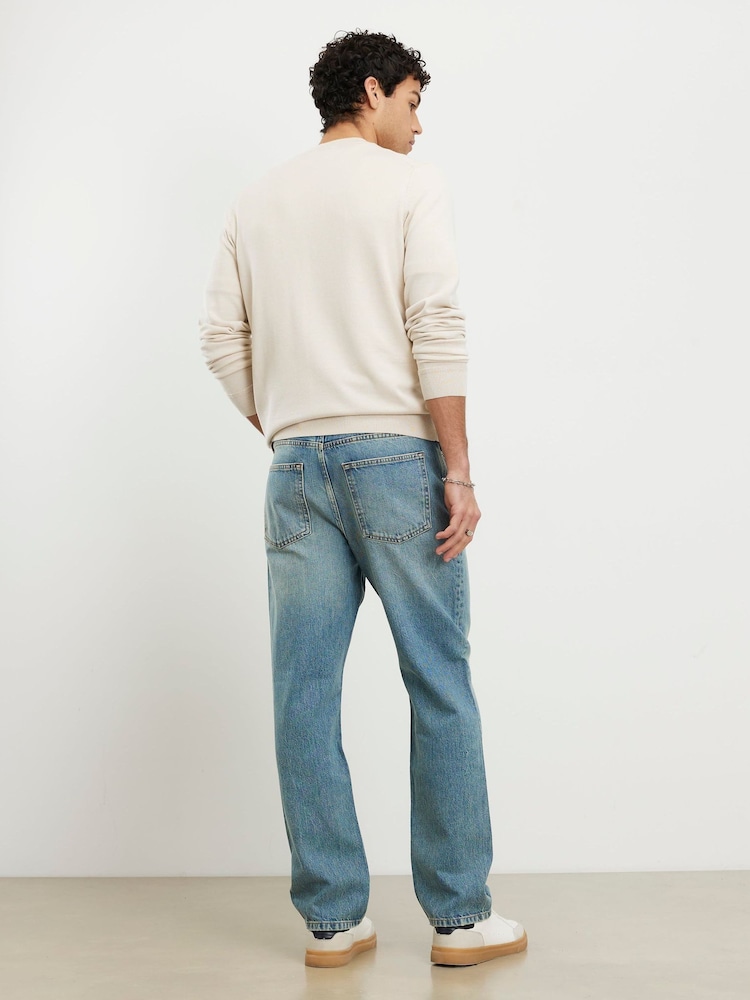 River Island Blue Straight Fit Jeans - Image 2 of 4
