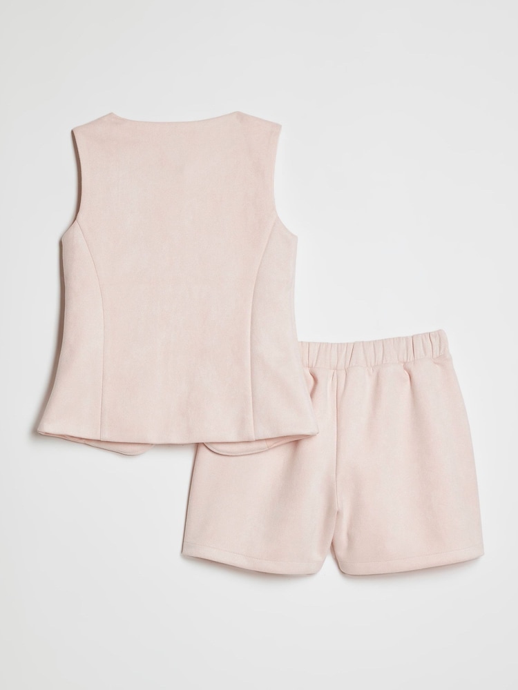 River Island Suedette Waistcoat & Skort Set - Image 2 of 5