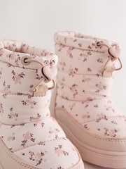 Pink Ditsy Quilted Waterproof Pull On Boots - Image 3 of 5