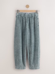 Washed Green Barrel Leg Soft Cord Trousers - Image 6 of 8