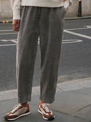 Gris lavado - Pantalones de pana suave con Pernera tipo barril - Imagen 2 de 4