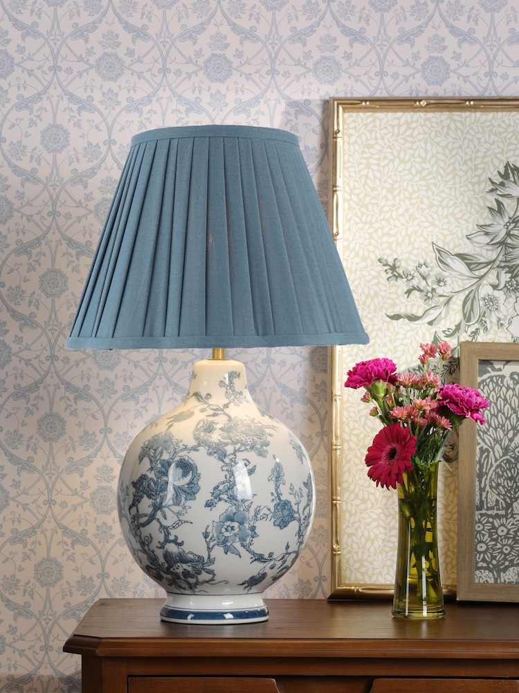 Laura Ashley Blue Maltby Table Lamp - Image 1 of 6
