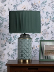 Laura Ashley Green Knipton Table Lamp - Image 2 of 6