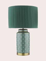 Laura Ashley Green Knipton Table Lamp - Image 4 of 6