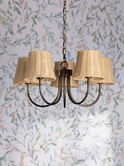 Laura Ashley Bronze Hasfield 3 Light Semi Pendant Ceiling Light - Image 2 of 6