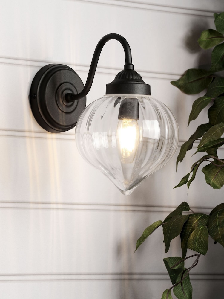Laura Ashley Black Whitham Wall Light - Image 1 of 6 Laura Ashley Black Whitham Wall Light - Image 1 of 6