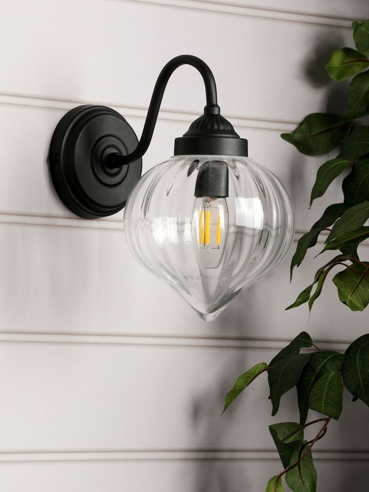 Laura Ashley Black Whitham Wall Light - Image 2 of 6 Laura Ashley Black Whitham Wall Light - Image 2 of 6